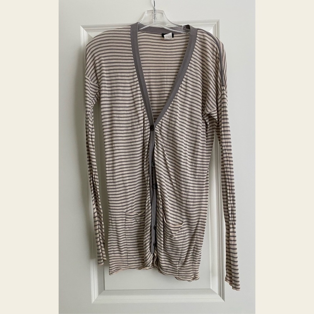J Crew Striped Cardigan, size small